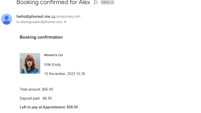 Phorest booking system