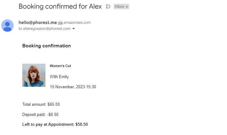 Phorest booking system