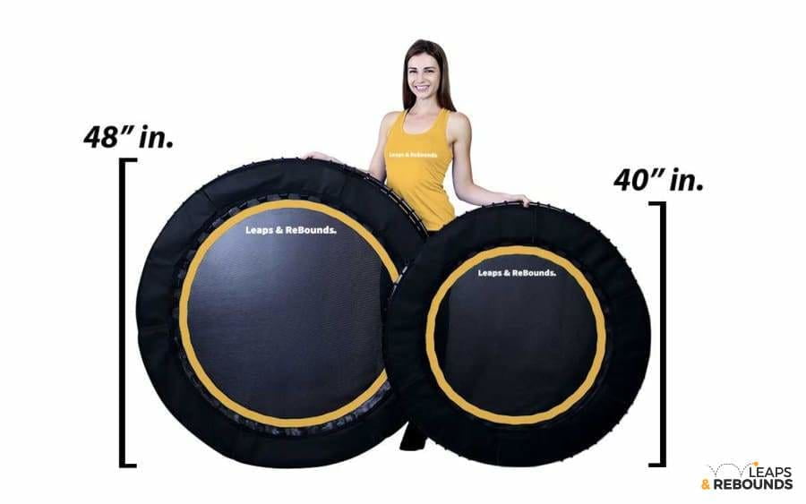 The leaps and rebounds mini fitness trampoline and rebounder
