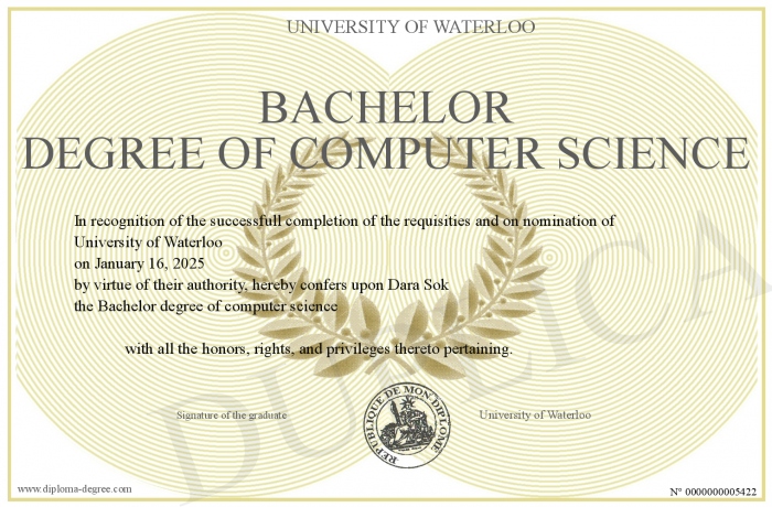Degree computer science bachelor diploma