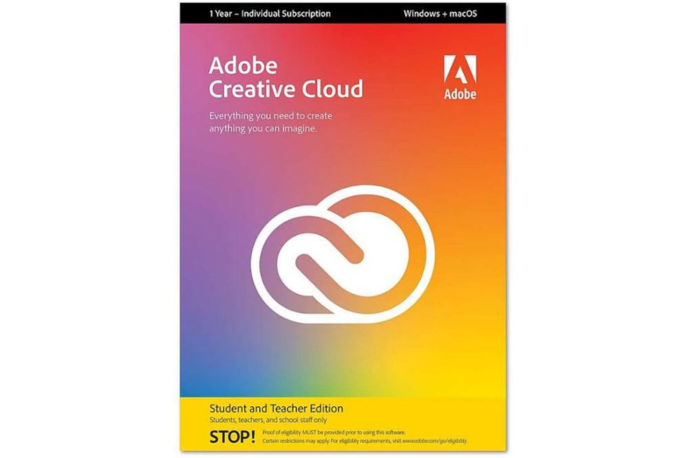 Adobe creative cloud all apps student