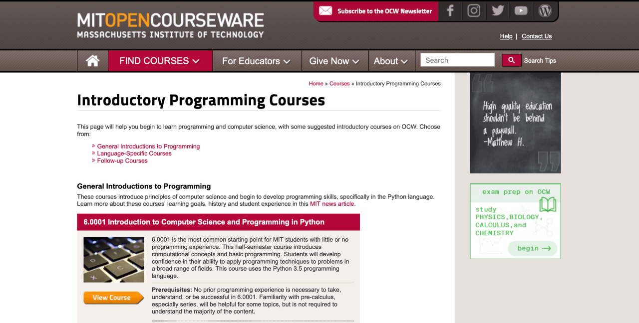 Online colleges for computer programming