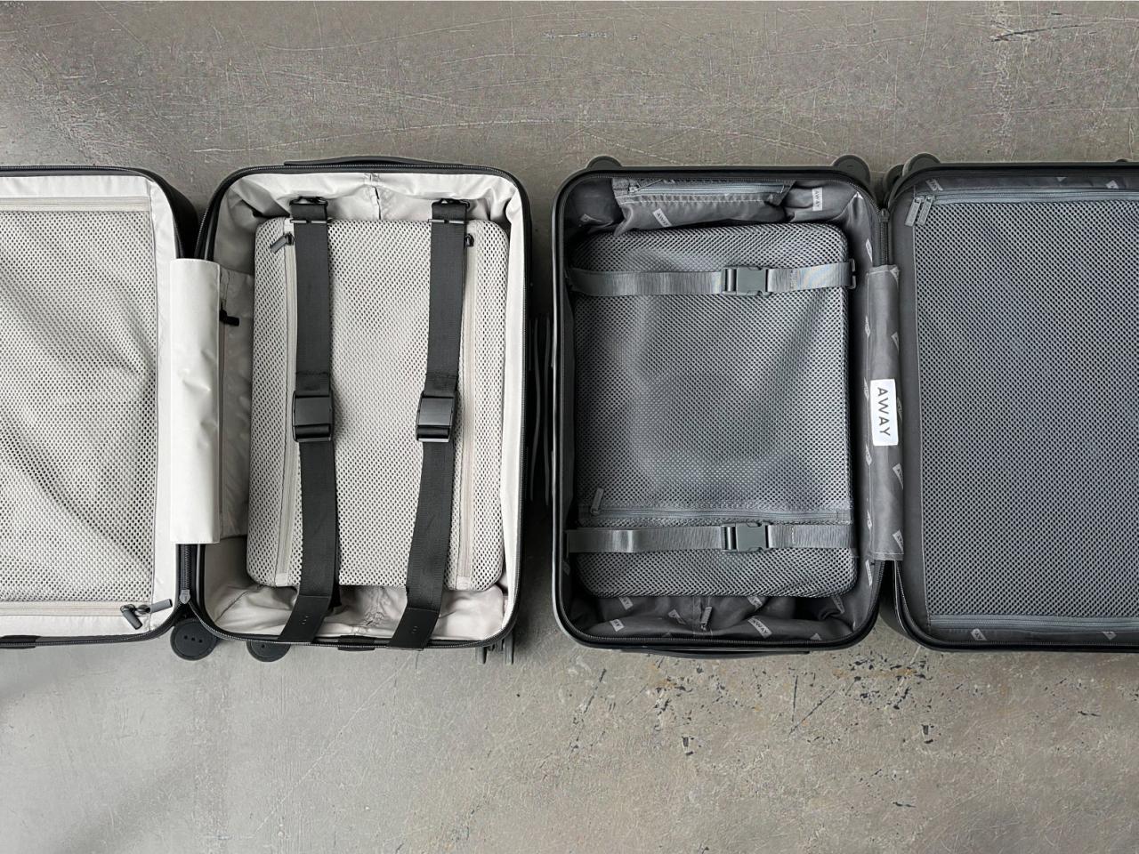 Monos metro duffel vs away everywhere bag