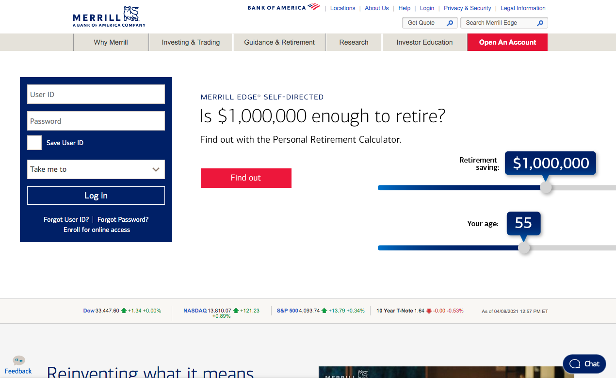 Merrill Merrill edge options application