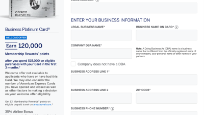 Corporate amex application