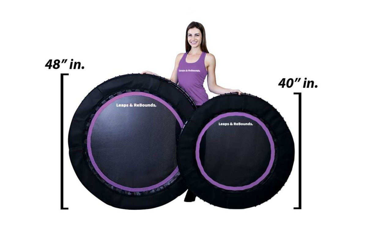 The leaps and rebounds mini fitness trampoline and rebounder