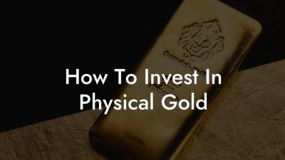 Where to Buy Physical Gold for Investment