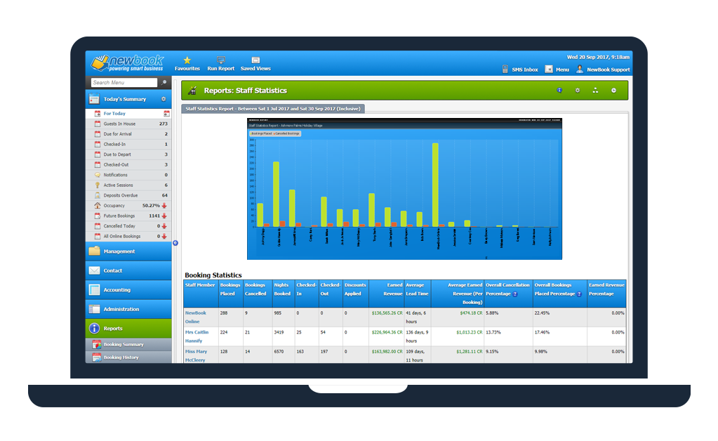 Newbook booking system