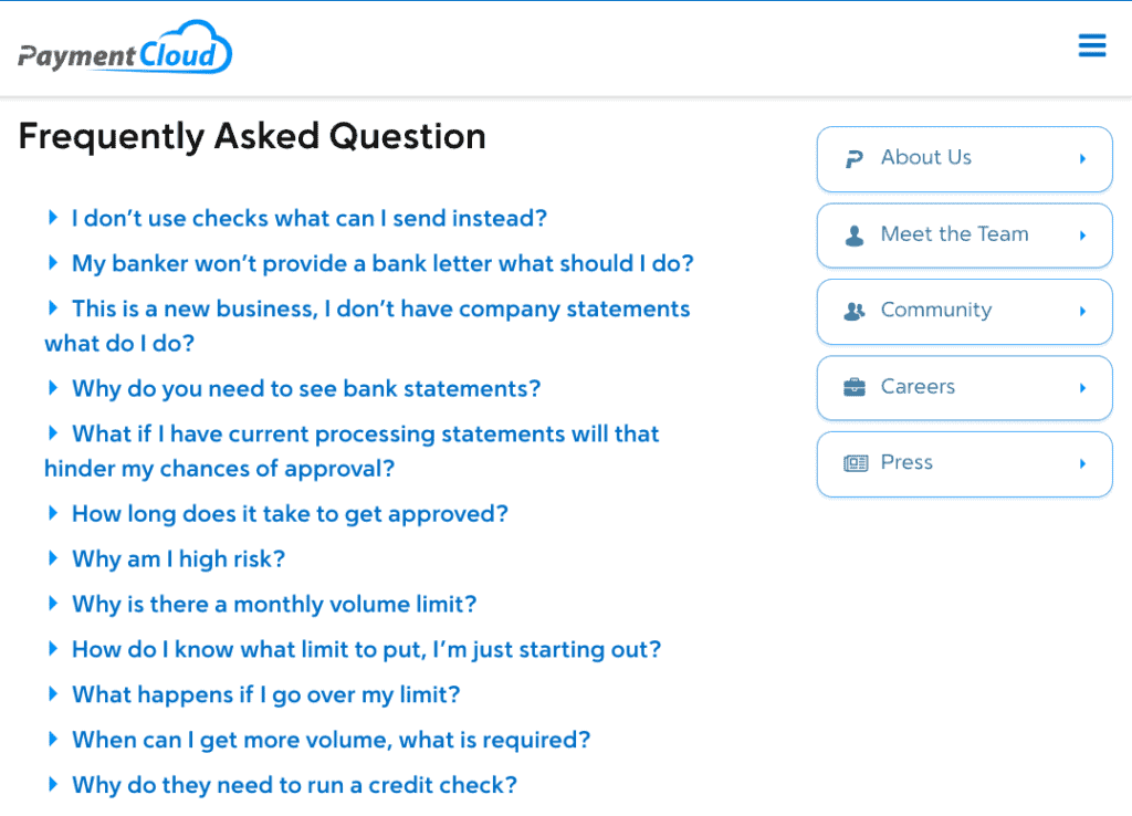 Payment cloud merchant