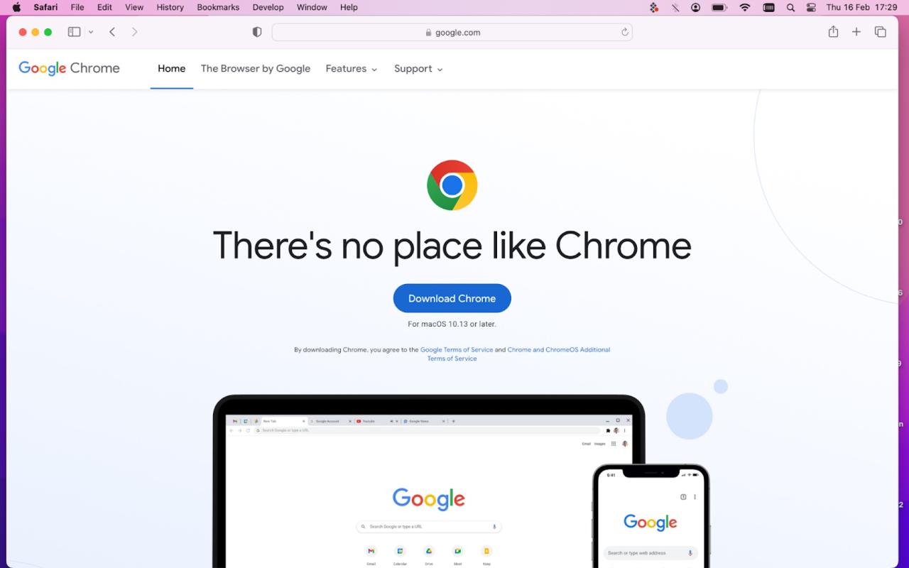 Download chrome for mac book