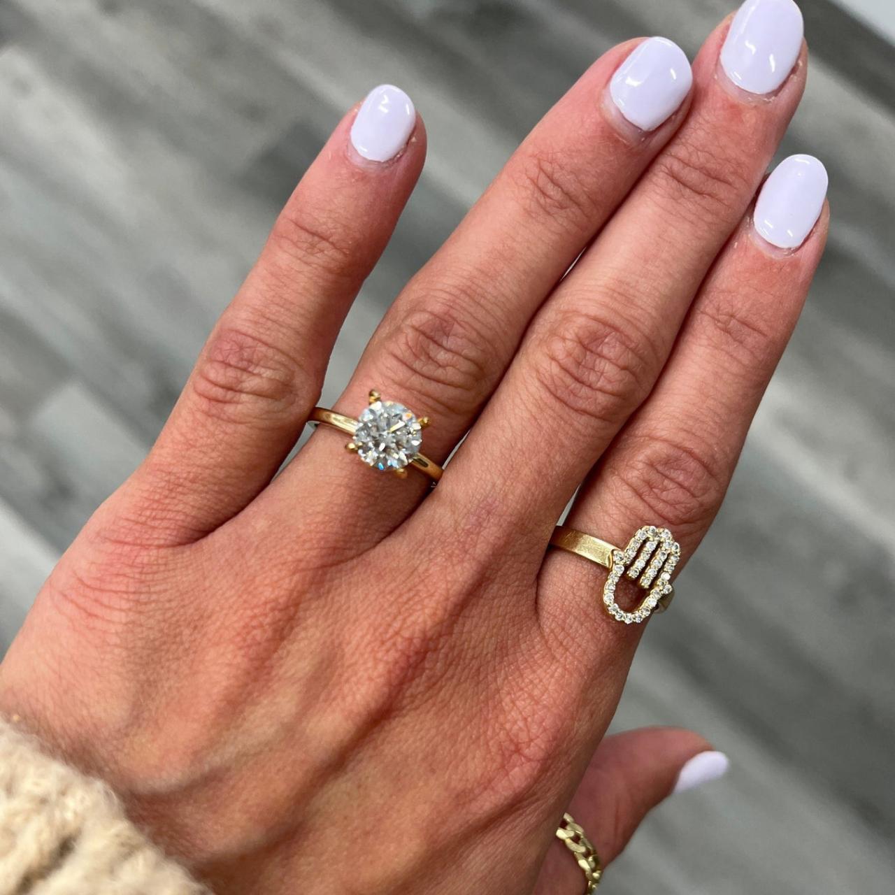 Engagement Ring Platinum 4.30ct Lab-Grown Diamond Engagement Ring - 950 ...