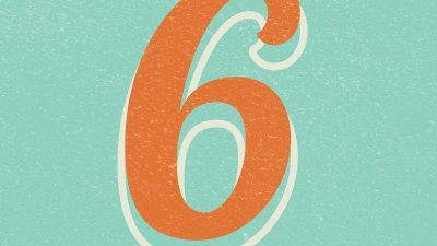 Premium PSD | Number 6 3d