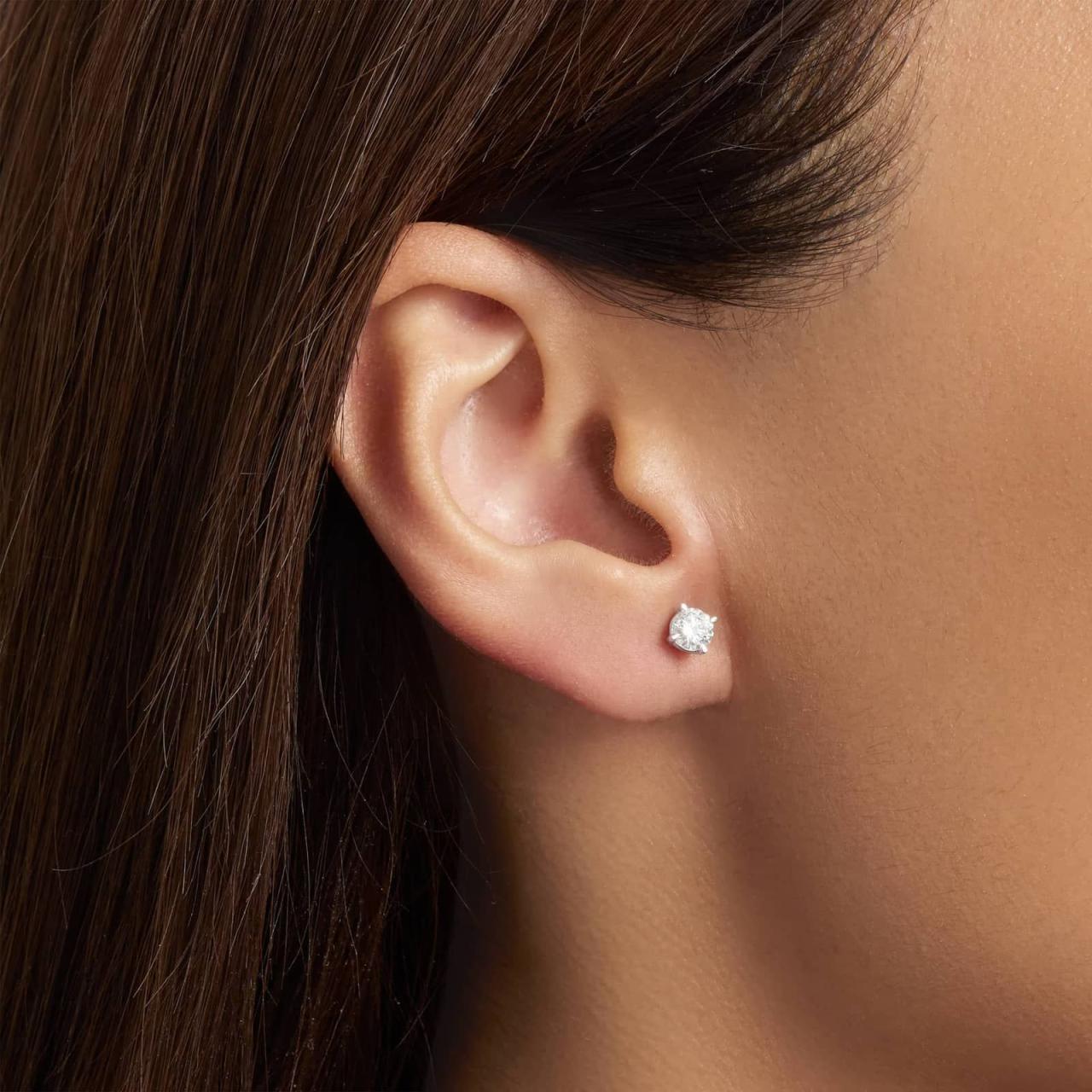 2 Carat Lab Diamond Stud Earrings for Women - Lab-grown Gold Earrings ... 2 Carat Lab Diamond Stud Earrings for Women - Lab-grown Gold Earrings ...