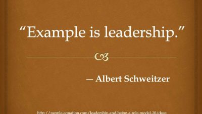 Leadership and Being a Role Model – 20 Ideas | People Equation