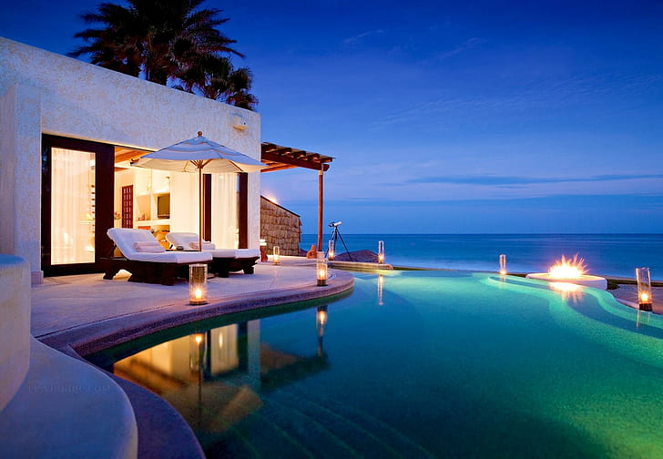 HD wallpaper: Infinity Pool during sunset, St Barth, 5k, 4k wallpaper ...