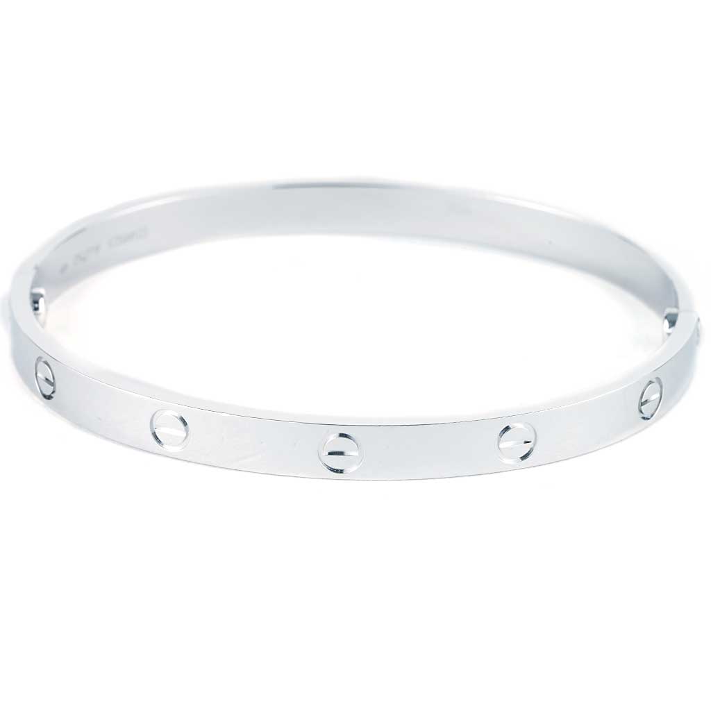 Cartier Love Bracelet in White Gold Size 20 | New York Jewelers Chicago Cartier Love Bracelet in White Gold Size 20 | New York Jewelers Chicago