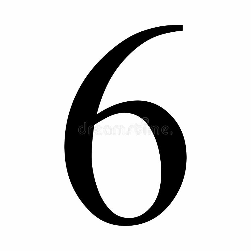 3d red number 6 11297071 PNG