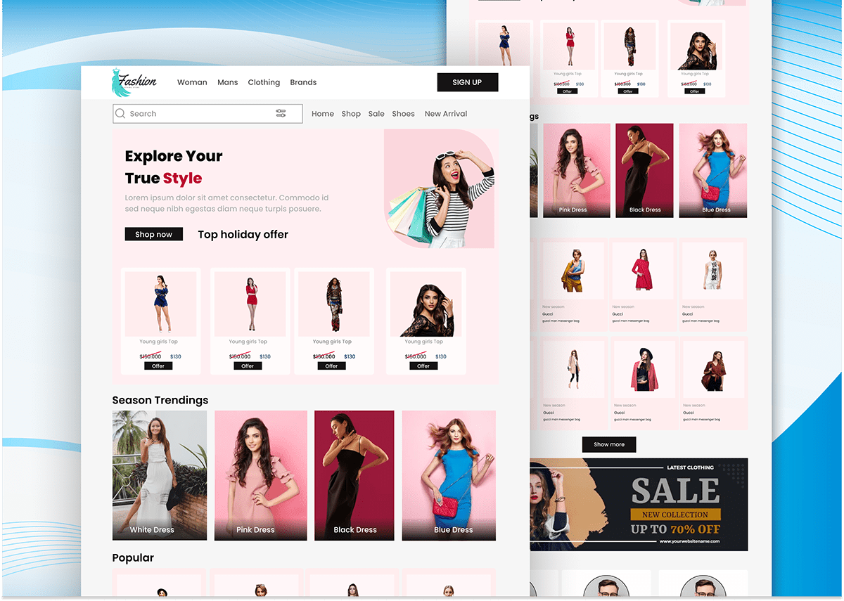 Clothing website design by Ramimur Rahman on Dribbble