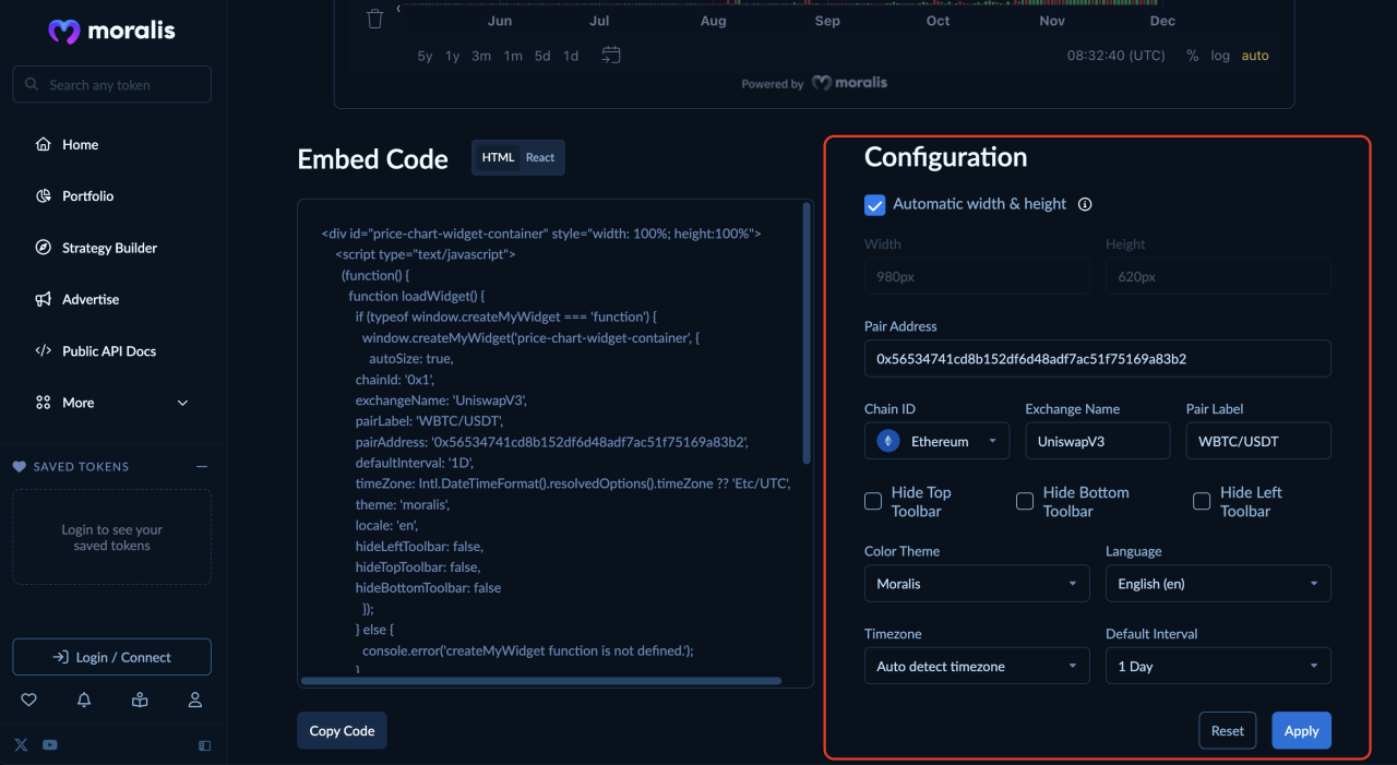 Crypto Price Widget - How to Add a Crypto Price Chart to Your Website