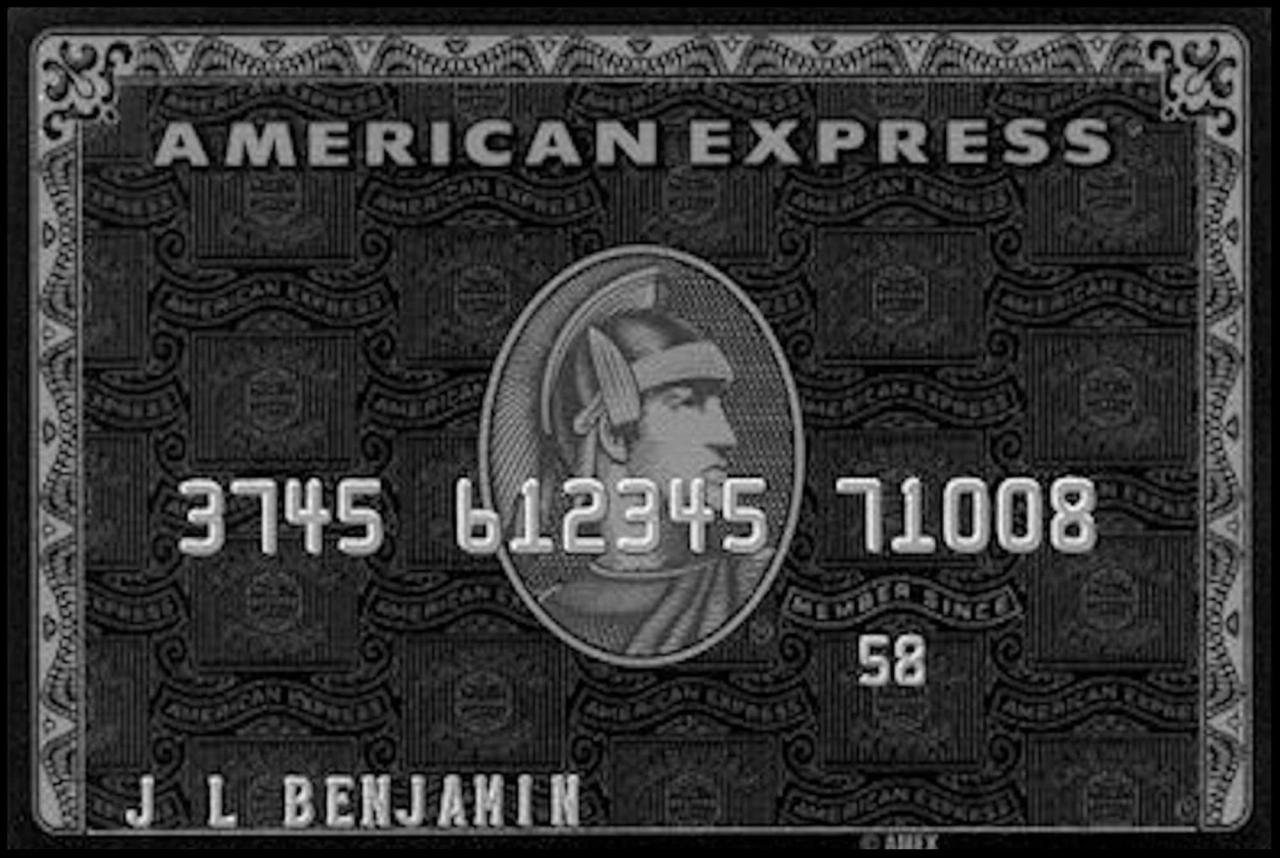 American Express Credit Card Black