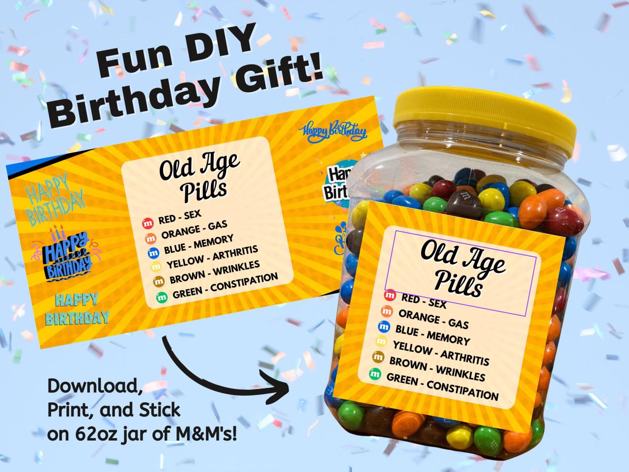 Old Age Pills Printable Label - Etsy