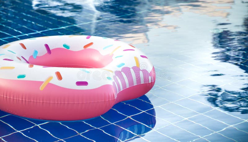 Inflatable Accessories for Swimming in the Pool Stock Photo - Image of ...