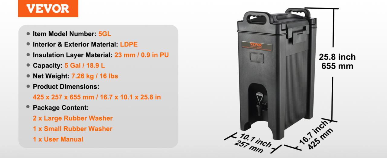 New 5 Gallon Green Insulated Beverage Dispenser - 6 colors for Sale...